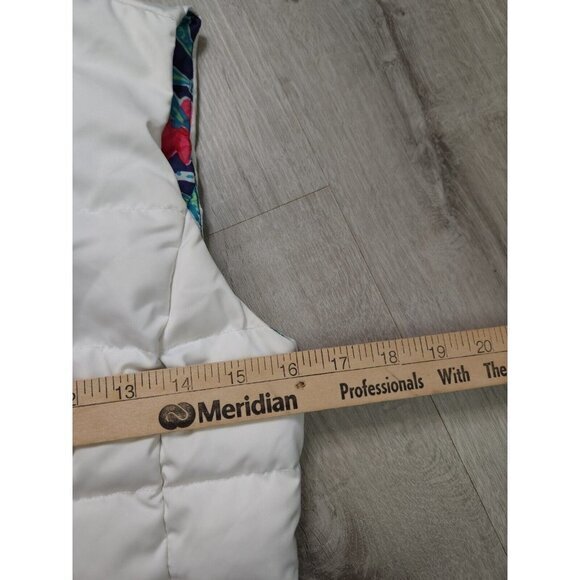 Lilly Pulitzer Syd Puffer Vest Goose Down Floral Lined Womens XS - Picture 8 of 12